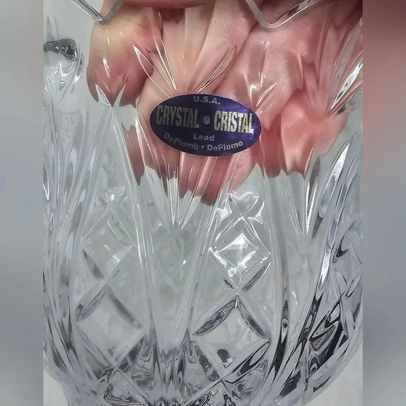 DePlomb Lead Crystal Covered Bowl Candy Dish 7.5 In Made in USA - Picture 6 of 10